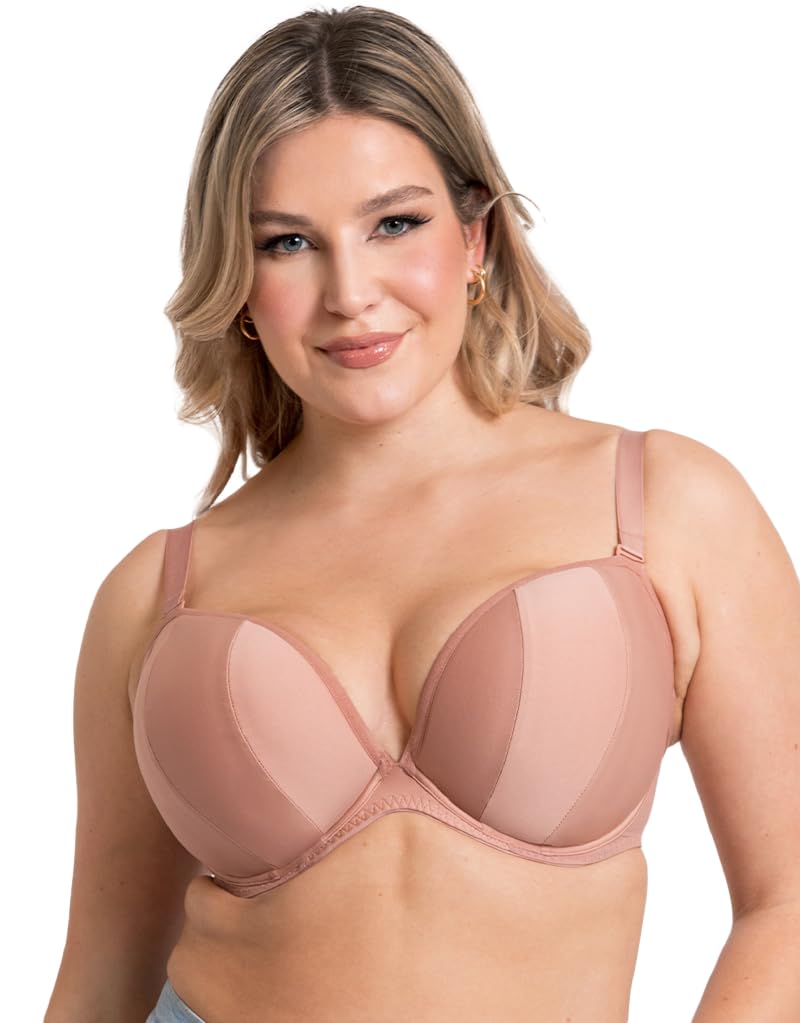 Curvy Kate Superhero Multiway Padded Plunge Bra Latte 34FF