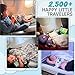 Toddler Airplane Bed - Inflatable Baby Airplane Bed for Toddler with Safety Belt, Travel Bag, Air Pump, Fast-Inflating Valves, Cup Holder, Safety Bumper, Fits All Seats, Seat Extender for Kids