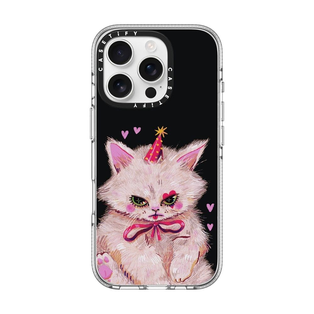 Coque iPhone 16 Pro transparente Clown Kitty compatible MagSafe antichoc