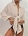 Bsubseach Womens Modern Swimsuit Cover Up Blouse Button Down Shirt Dresses Tops
