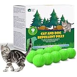 Cat Repellent Balls 9 Pack - Quartz Sand with 6 Mesh Bags, Long Lasting Outdoor Cat Deterrent for Garden/Yard/Sofa, Natural Non-Toxic Pet Safe (Green)