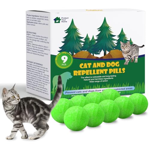 Xedapluv 9 Pack Natural Peppermint Oil Cat Repellent Indoor Outdoor,
