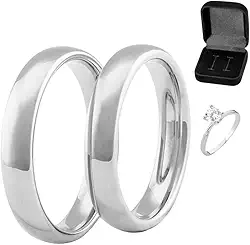 Alianças Namoro Prata Boleada 4mm