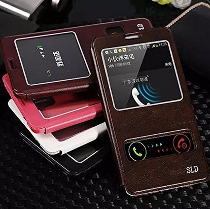 CASEPRADISE View Side Flip Leather Etui Stand Case Cover For Samsung Galaxy Note 4 Red