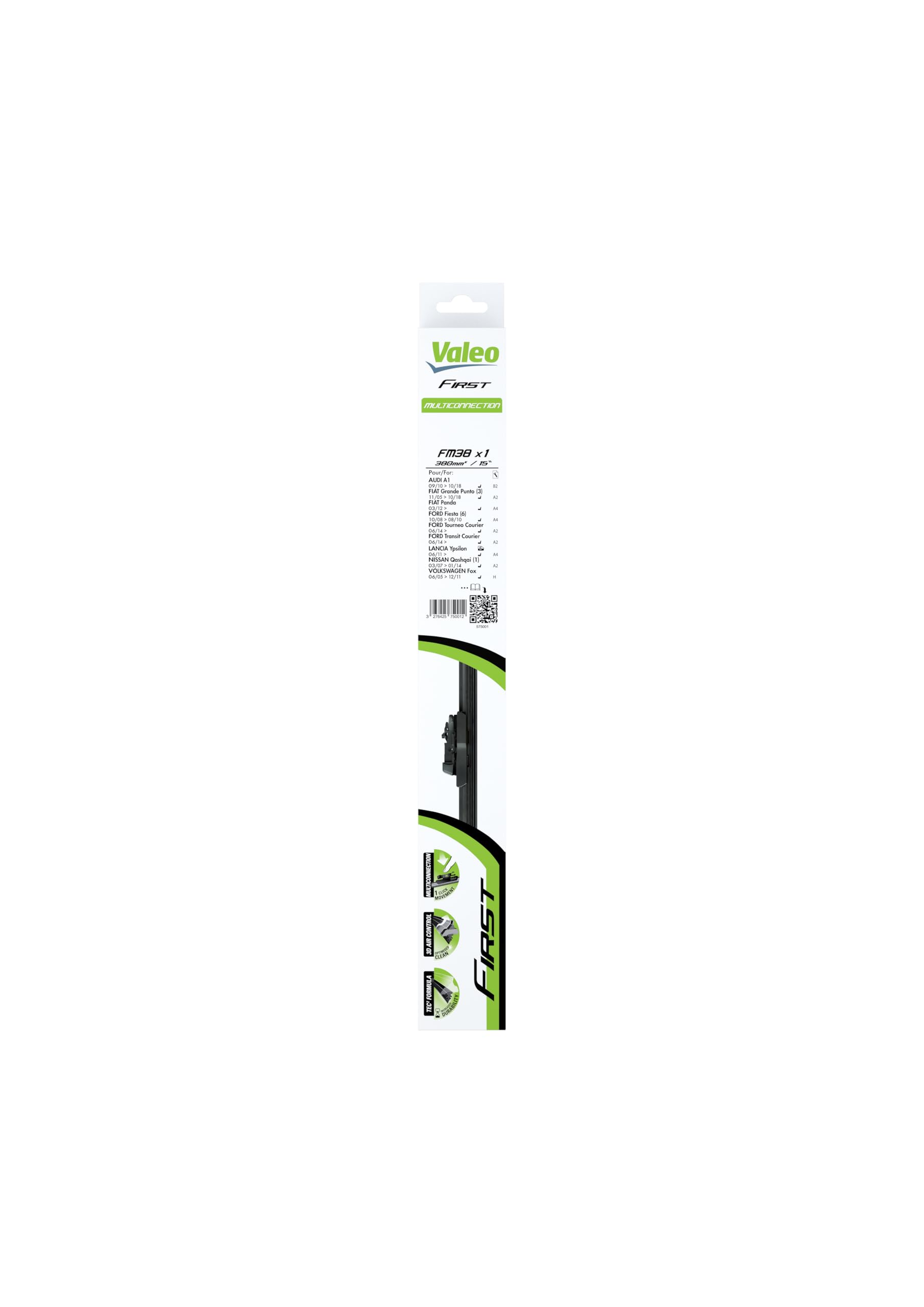 575001 Wiper Blade Fits Audi A1 Sportback Chrysler Ypsilon Fiat 500l Linea Valeo