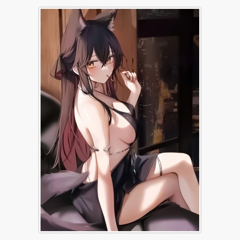 Texas Arknights Prelude to Dawn Fanart Anime Waifu Bumper Sticker Vinyl Decal 5"