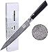 zayiko Black Edition Damastmesser Fleischmesser 20,70 cm Klinge extrem scharf aus 67 Lagen I Damast Küchenmesser und Profi Kochmesser aus echtem japanischen Damaststahl mit Pakkaholzgriff