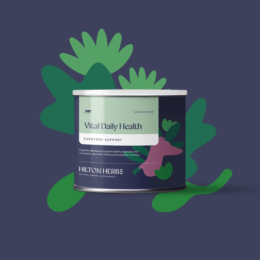 Hilton Herbs Canine Vital Daily Health Herbal Supplement for Dogs, 4.4 oz Tub