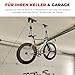 Pro-Bike Tool Bike Ceiling Mount Pulley Storage System - Bike Hangers for Garage Storage - Bike Hoist Wall Rack Indoor Roof Pulleys - Heavy Duty Overhead Space Saving Bicycle Lift System -‎ 1.65 kg