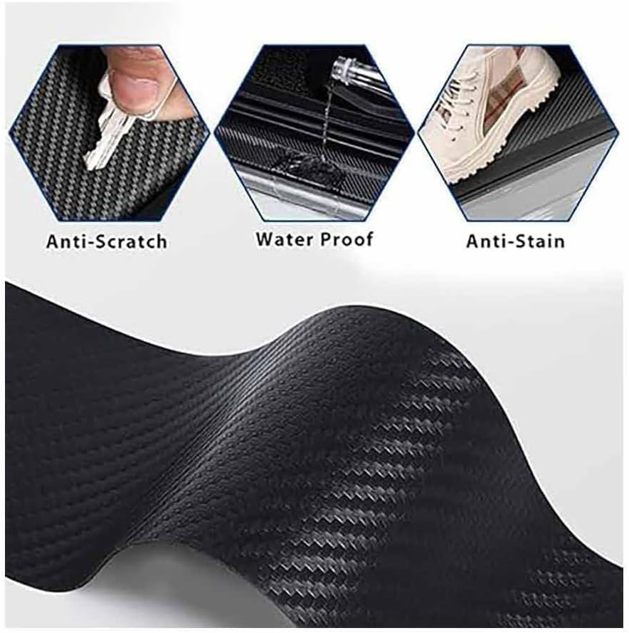 4PCS Car Door Sill Protector for Dodge Dorango 2014-2023, Anti-Scratch Threshold Guards Entry Edge Protection Welcome Pedals Decorative Accessories