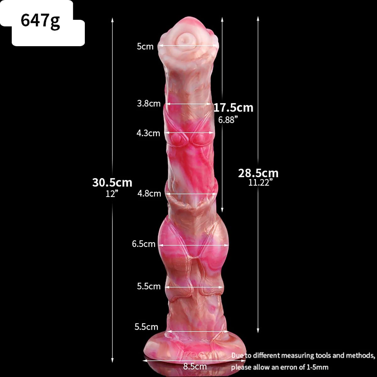 Jixaxe Monster Pferd Dildo Fantasie Realistischer Dildo 30.5 CM G-Spot Dildo Weiches Silikon Analdildo mit Starkem Saugnapf Tierdildo Dicke Knoten Animal Penis Sex Spielzeug für Frauen und Männer