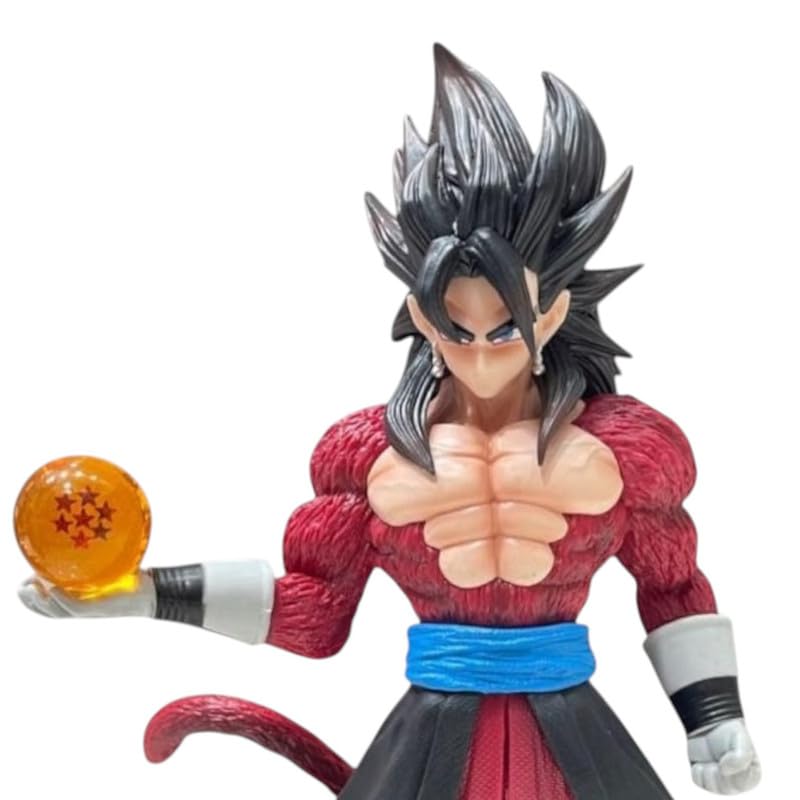 Image of Super Saiyan 4 Goku Action Figure 28 CM PVC Anime Collectible Statue for Fans, Kids & Teens, Display Figurine for Desk, Home Decor & Birthday Gift (Multicolour, Pack of 1)