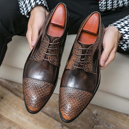 Men's Comfortable Flat Shoes Large Business Shoes Closed Toe Pointed Casual Comfortable Formal Dress Work Shoes2