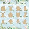 QICI 24 PCS Woodland Animals Cards with Art Supplies - Woodland Animals Wood Painting Craft Kits - Kids Christmas Birthday Boys Girls Gifts Bulk - Woodland Animals Party Favors #3