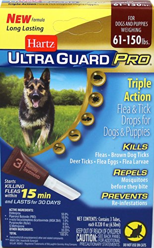 Hz Ugpro Ft Drps Dg 60lbs Size .22z Hartz Ultraguard Pro Flea & Tick Drops - Dogs & Puppies 60+ Lbs. .22oz