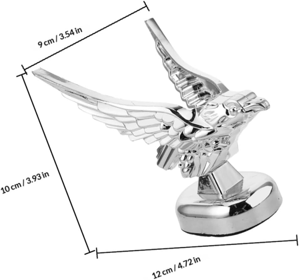Unomor 2pcs 3D Eagle Hood Ornament Metal Car Emblem Universal Vehicle Exterior Decoration Accessories for Trucks and Cars