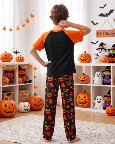 Image of PASHOP Boys Pajamas Little Big Boys Pajamas Short Sleeves and Pants 2 Pieces Summer Pjs Set Kids Boy Sleepwear Size 8-14