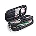 MLMSY Make-up-Tasche für Frauen mit Spiegel Beauty Make-up Pinsel Taschen Reise-Kit Organizer Kosmetiktasche Professional Multifunktions 2 Layer Organizer (schwarz) (A:Trompete)