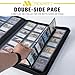 MORABTO 16 Pocket Card Binder,Trading Card Binder Holds up to 1024 Cards with 32 Sleeves,Zipper Card Holder Album Compatible with TCG/Sports Cards-Black Model B