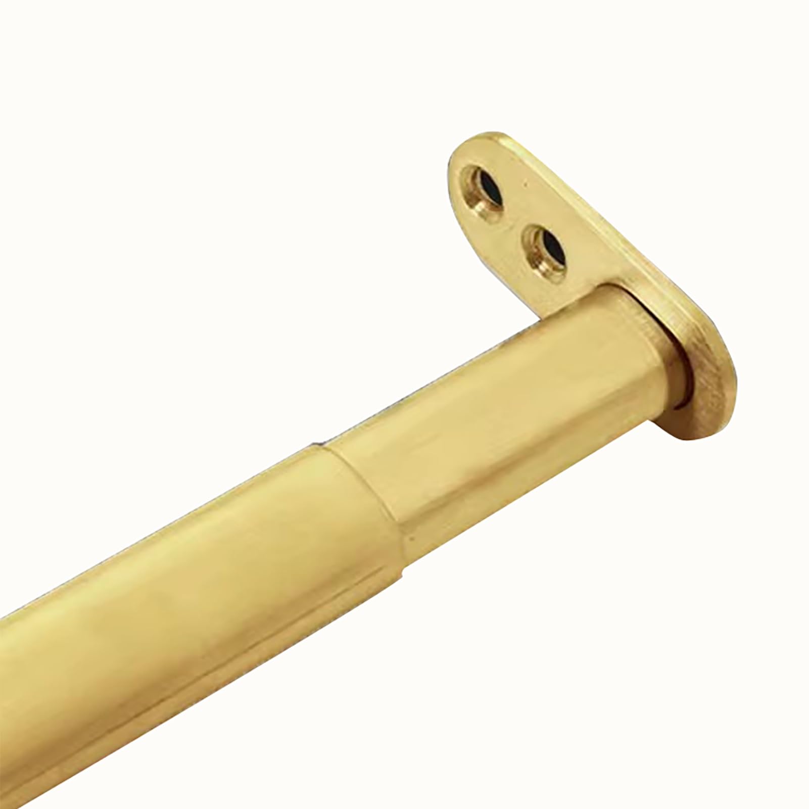 Duschvorhangstange Vorhangstange aus Edelstahl mit Löchern, Gebürstete Schrankverlängerungsstange für Schränke, Teleskop-Duschvorhangstange zum Aufhängen Schwerer Kleidung(Gold,60-95cm(23.62-37.4in))