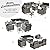 HOOOWOOO Outdoor Patio Sectional Furniture Sofa Set with Fire Pit Table,10 Piece Modern Wicker Couch with Swivel Chairs,Modular Conversation Seating Set with Widened Armrest for Garden(Black)