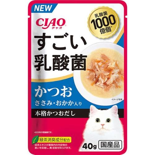 いなば チャオ すごい乳酸菌 パウチ かつお ささみ・おかか入り 40gx16コ