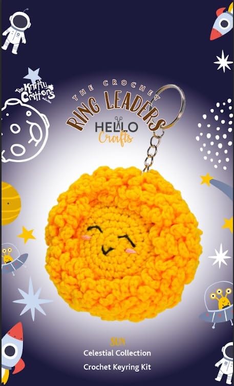 Kit de crochet débutant Knitty Critters porte-clés fil recyclé facile