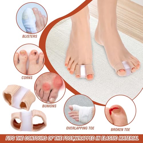 Image of LLOUSSAK 6Pcs Gel Bunion Corrector for Women Big Toe Straightener, Elastic Fabric Toe Spacers Corrector for Women Overlapping Toes, Breathable Hammer Toes Spacers for Men Bunion Foot Pain Relie