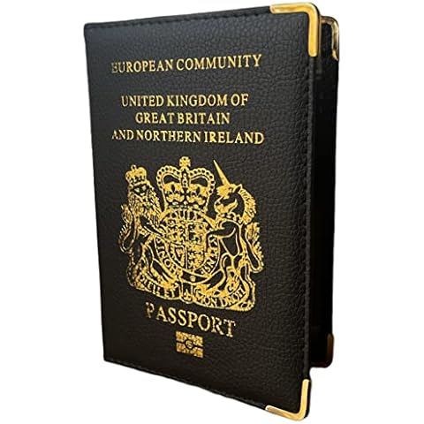 UK Passport Cover | Holders | Protector | Black | British | Wallet Brexit Travel Organiser Cover