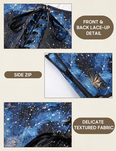 Image of Scarlet Darkness Corset Tops for Women Renaissance Underbust Corset Boned Lace Up Corsets