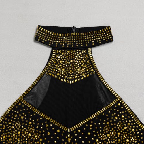 Image of Nagfar Women Rhinestone Sequin Birthday Party Sexy New Year Formal Dress