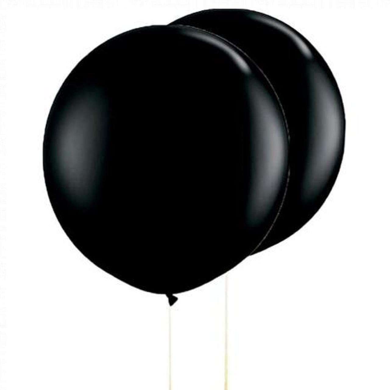 HIGHLAND 2 Piece 36" Round Black Balloons for Gender Reveal, Baby Shower, Wedding Party Decoration – Gender Reveal Balloons – Gender Reveal Baby Shower Party Supplies