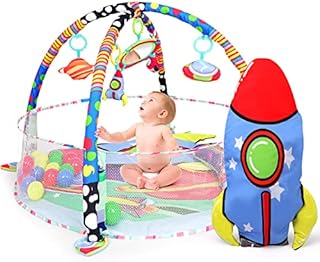 Siairo Baby Gym Play Mat - 4 in 1 Activity Gym Center