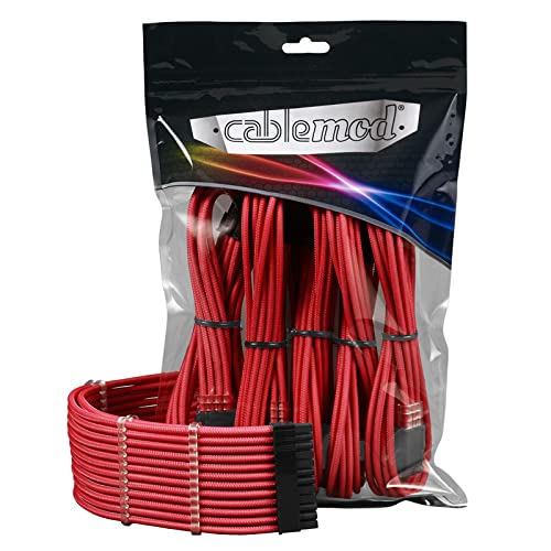 CableMod Pro ModMesh Sleeved Cable Extension Kit (Red)