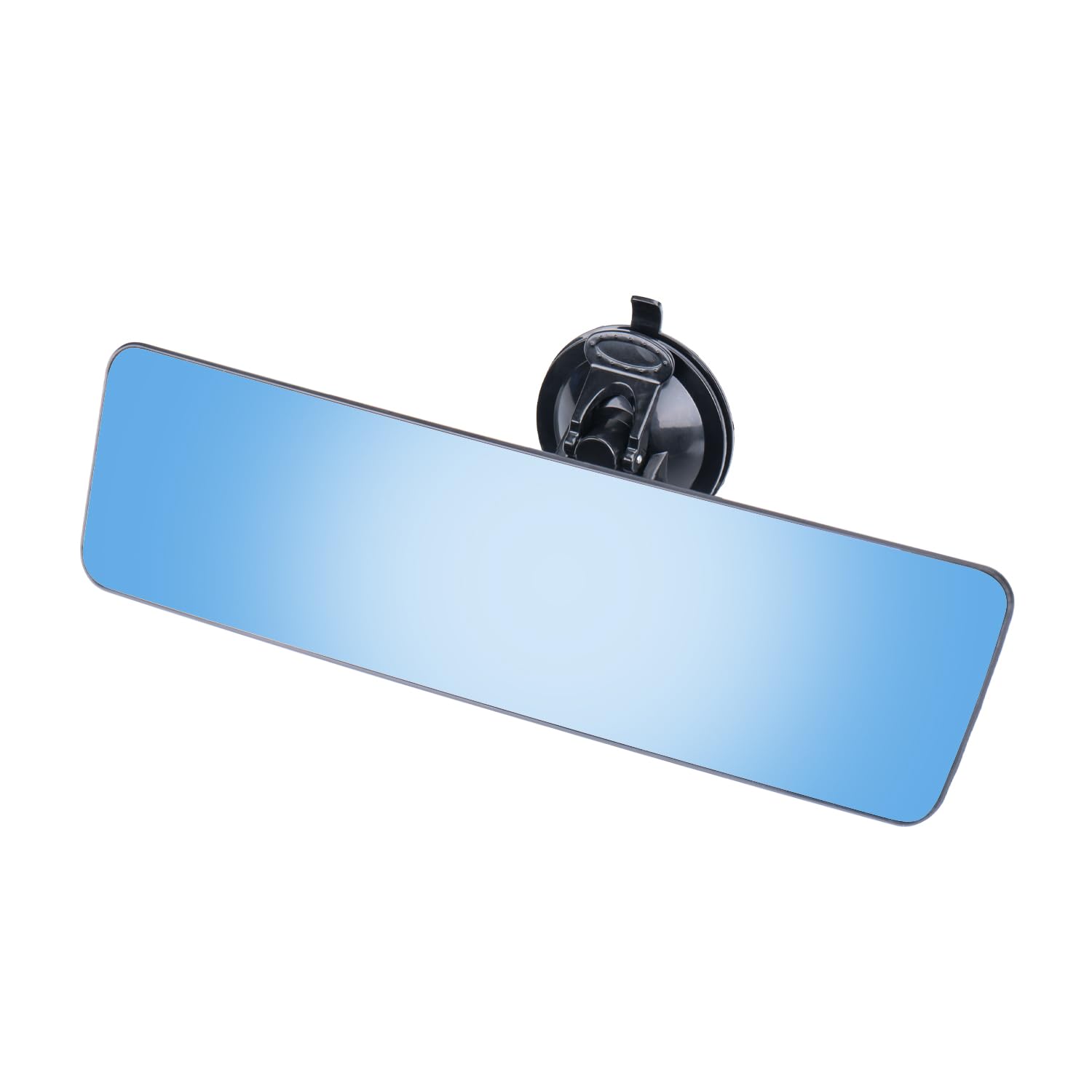 VisionSync 12" Large Curved Car Rear View Mirror with Suction Cup, Anti-Glare Universal Rearview Mirror with Panoramic Wide Angle Mounted on