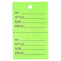 1000 Yellow Price Tags With Stubs - Unstrung Receipt Tags For Retail
