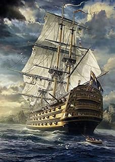 1000 Piece Jigsaw Puzzles for Adults HMS Excalibur Sails Set 27.56 x 19.69 Inch Jigsaw Puzzles for Adults Educational Game Challenge Toy 1000 Pieces Puzzles for Adults