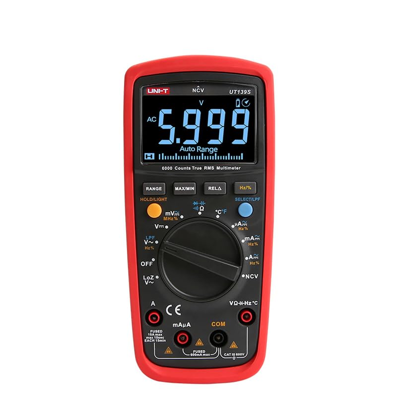 UNI-T UNI-TREND MULTIMETER CLAMP METER UT139A/UT139B/UT139C/UT139D/UT139E/UT139S TRUE RMS DIGITAL MULTIMETER MAX/MIN/REL MODES AUTO/MANUAL RANGES SELECTABLE