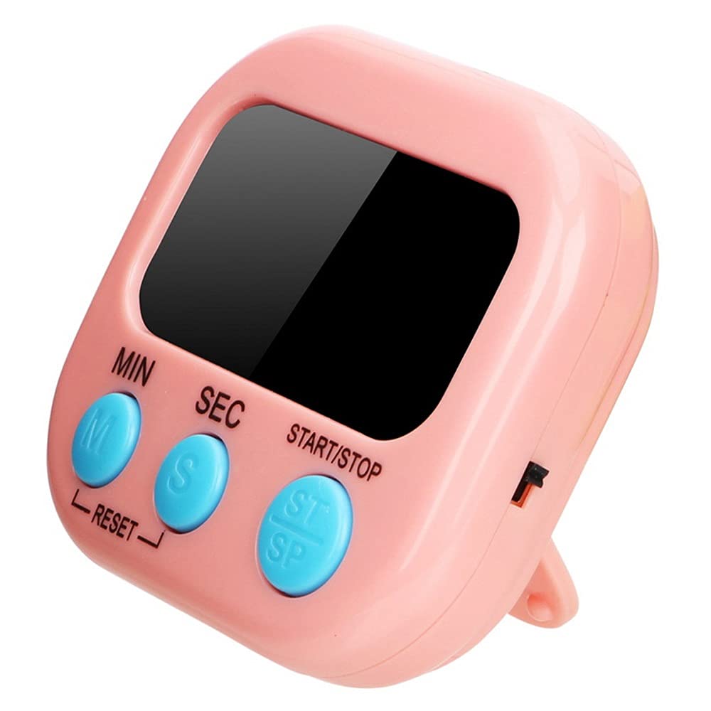 strumento per la gestione del tempo, 1PC Supporto magnetico conto alla rovescia Allarme Mini LCD Grandi(Roze)