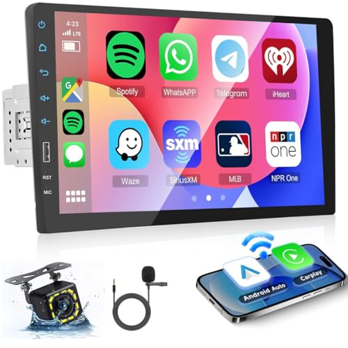 【Autoradio con Schermo Tattile da 9 Pollici】1 Din autoradio android auto con risoluzione 1024*600 offre una visione confortevole grazie alle sue grandi dimensioni, sia che si guardino le immagini della retromarcia sia che si utilizzino le applicazioni sullo schermo dell'autoradio. È possibile selezionare la retroilluminazione e i temi preferiti nel menu di configurazione per migliorare la sensazione visiva.