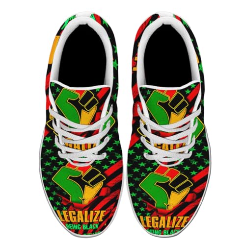 Sonzj-II Juneteenth Shoes for Women Men Walking Running Athletic Lightweight Shoes Comfortable Tennis Sports Sneakers