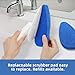 Qaestfy Shower Bathtub Tub Tile Scrubber Cleaning Brush with 51'' Handle, 5 Non-Scratch Scouring Pads, Adjustable Long Handled Scrub Brush for Cleaning Shower Bathroom Vessel Sinks Toilet Wall Floor