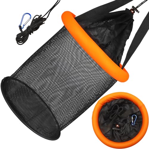 Panier de pêche flottant avec filet en nylon enduit pour appâts