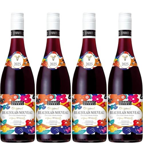 【軽やか&フルーティーを極めたザ・ボジョレー ヌーヴォー】ジョルジュ デュブッフ ボジョレー ヌーヴォー 2025 [赤ワイン ライトボディ フランス 750ml] (× 4)のサムネイル