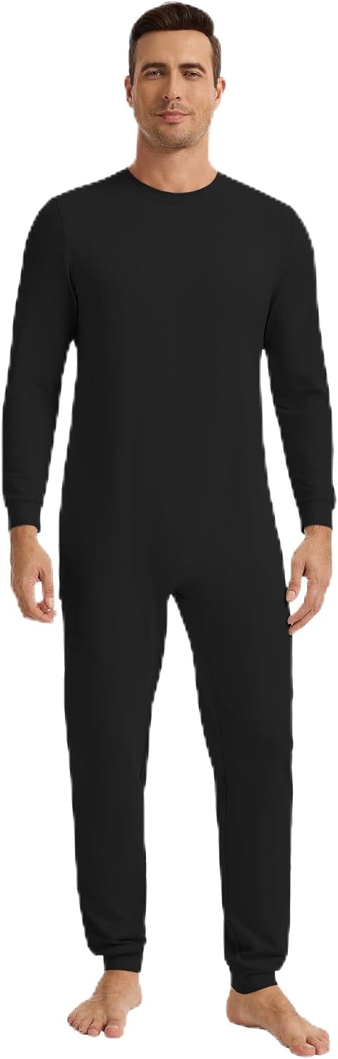 Men's Adaptive Sensory Jumpsuit for Autism & SPD, Anti-Strip Romper & Special Needs Onesie with Back YKK Zipper