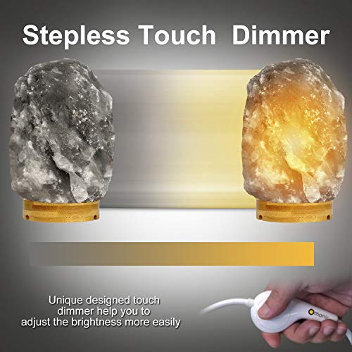 Maymii·home Rare (11-15 Lbs) Giant Grey Gray Balck White Himalayan Crystal Salt Table Desk Lamp Hymilian Sea Salt Night Light Lamps With Touch Dimmer Switch Control,Nightlight,Candle Holders Set #TOP2