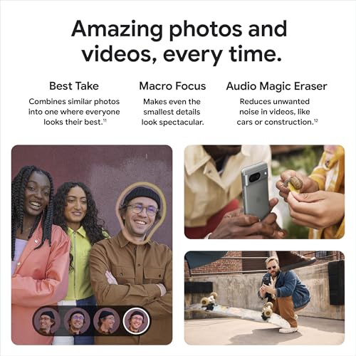 Image of Google Pixel 8 (Renewed Premium) - Unlocked Android Smartphone with Advanced Pixel Camera, 24-Hour Battery, and Powerful Security - Obsidian - 128 GB