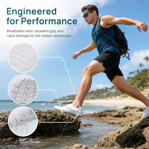 Image of Hike Barefoot Shoes Womens Men,Unisex Barefoot Water Shoes Breathable, Anti-Slip Hiking Footwear for Athletic Wide Toe Shoe Footwear for Hiking, Walking, Running, Yoga, and Water Sports
