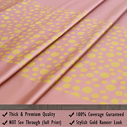 Zuladise Rose Gold Tablecloth Plastic 4 Pack Rose Gold Table Cloths For Parties Disposable Rose Gold Plastic Tablecloth 54X108 Rectangle Rose Gold Table Cover For Birthday, Bachelorette, Baby Shower #TOP1