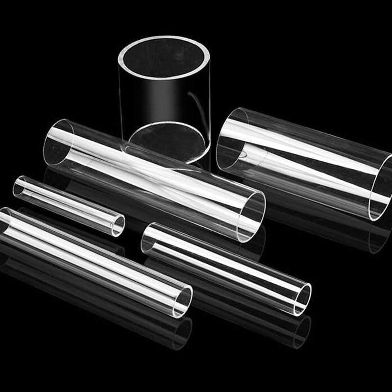 Acrylic Pipe Transparent Tube Hollow Duct PMMA, for DIY Projects Water Cooling System Plumbing(28x24x500mm)